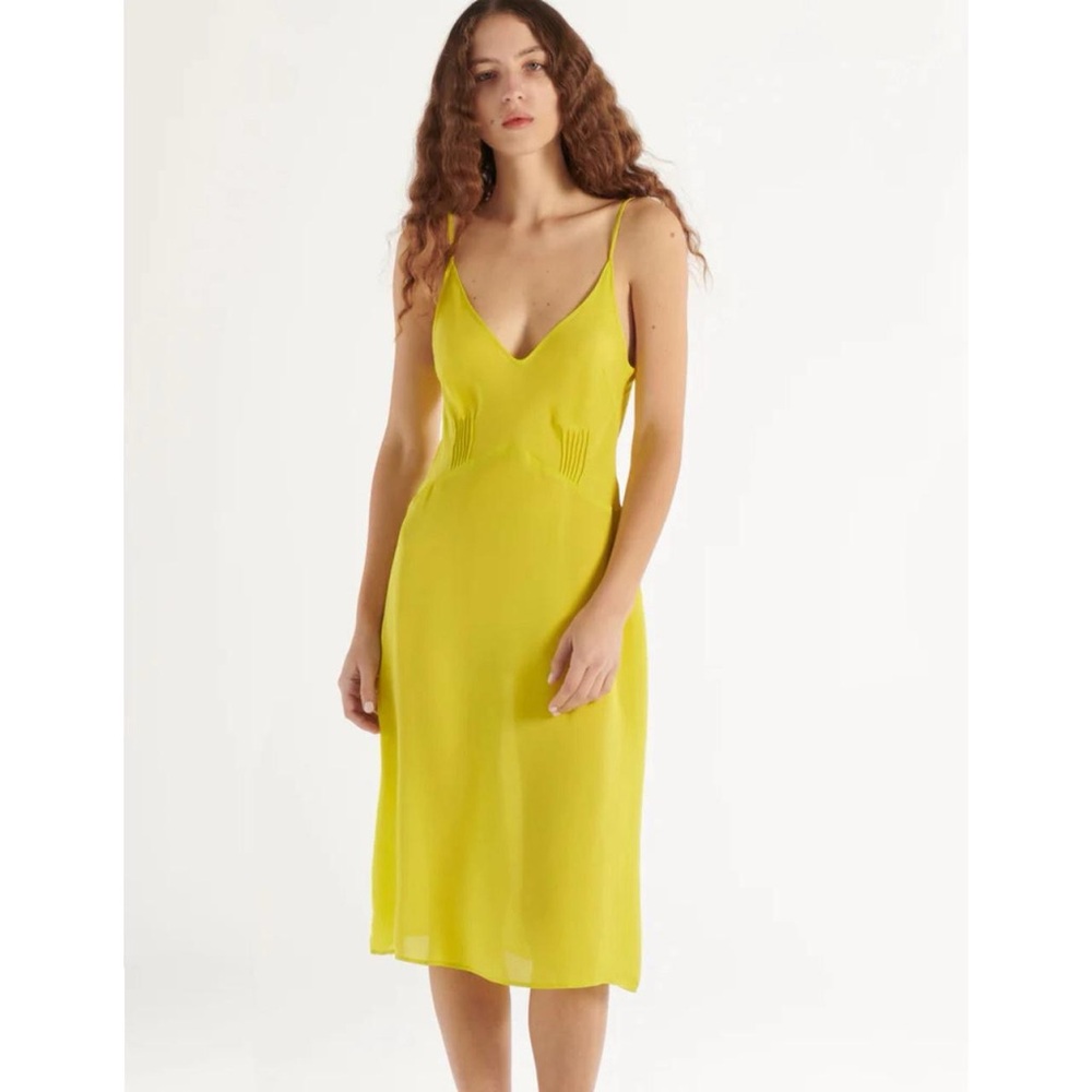 Araks brand Cadel Slip dress in Electric Yellow